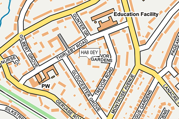 HA8 0EY map - OS OpenMap – Local (Ordnance Survey)