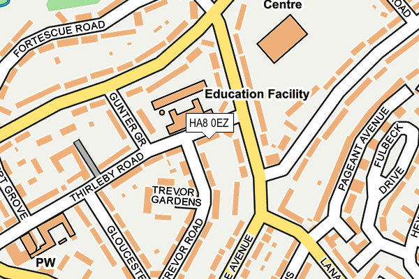 HA8 0EZ map - OS OpenMap – Local (Ordnance Survey)