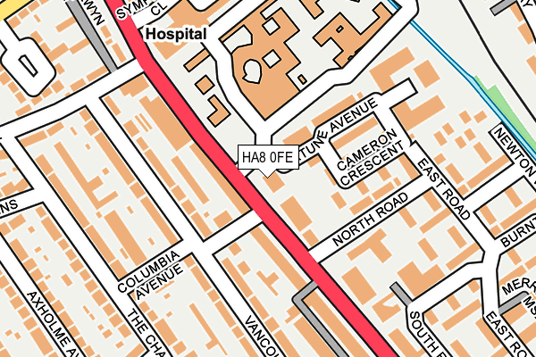 HA8 0FE map - OS OpenMap – Local (Ordnance Survey)
