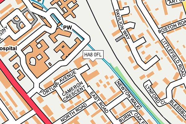 HA8 0FL map - OS OpenMap – Local (Ordnance Survey)