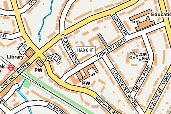 HA8 0HF map - OS OpenMap – Local (Ordnance Survey)