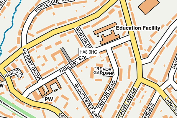 HA8 0HG map - OS OpenMap – Local (Ordnance Survey)