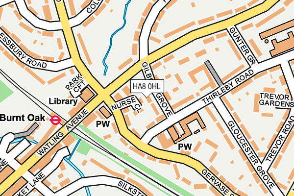 HA8 0HL map - OS OpenMap – Local (Ordnance Survey)