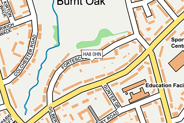 HA8 0HN map - OS OpenMap – Local (Ordnance Survey)