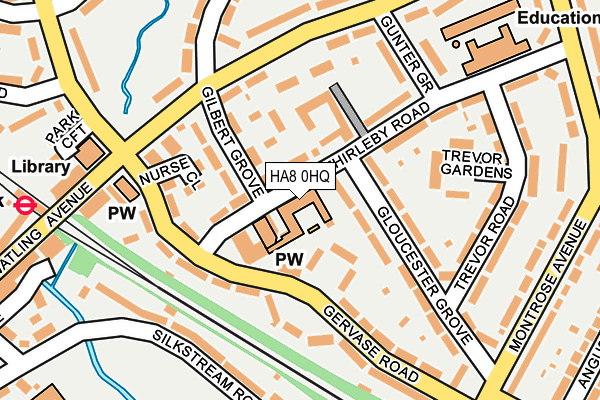 HA8 0HQ map - OS OpenMap – Local (Ordnance Survey)