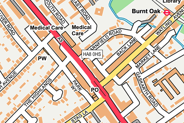 HA8 0HS map - OS OpenMap – Local (Ordnance Survey)