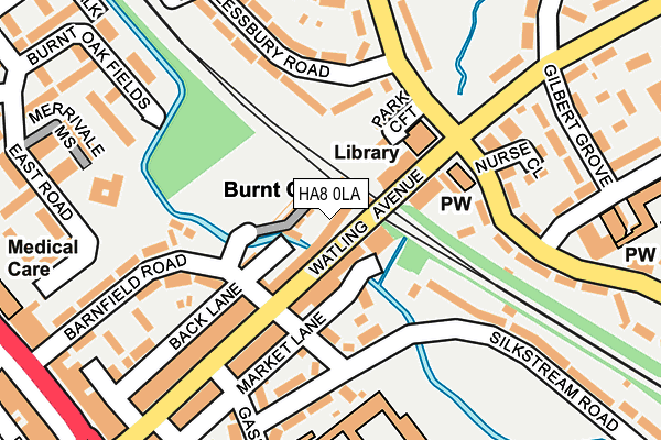 HA8 0LA map - OS OpenMap – Local (Ordnance Survey)