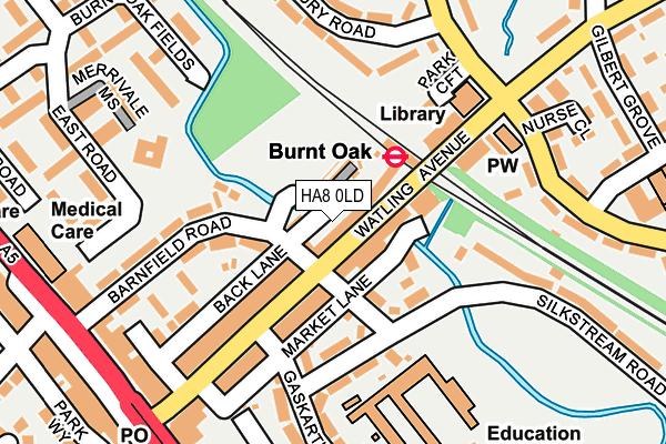 HA8 0LD map - OS OpenMap – Local (Ordnance Survey)