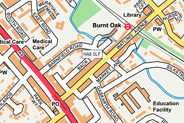 HA8 0LF map - OS OpenMap – Local (Ordnance Survey)