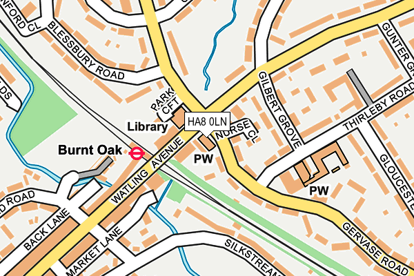 HA8 0LN map - OS OpenMap – Local (Ordnance Survey)