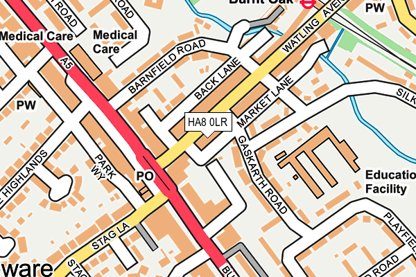 HA8 0LR map - OS OpenMap – Local (Ordnance Survey)