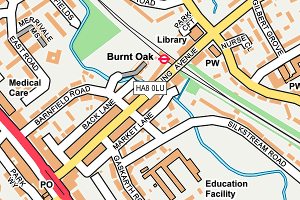 HA8 0LU map - OS OpenMap – Local (Ordnance Survey)