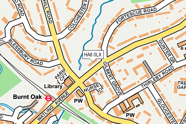 HA8 0LX map - OS OpenMap – Local (Ordnance Survey)