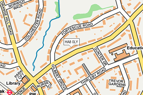 HA8 0LY map - OS OpenMap – Local (Ordnance Survey)