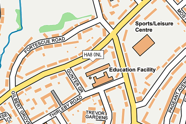 HA8 0NL map - OS OpenMap – Local (Ordnance Survey)