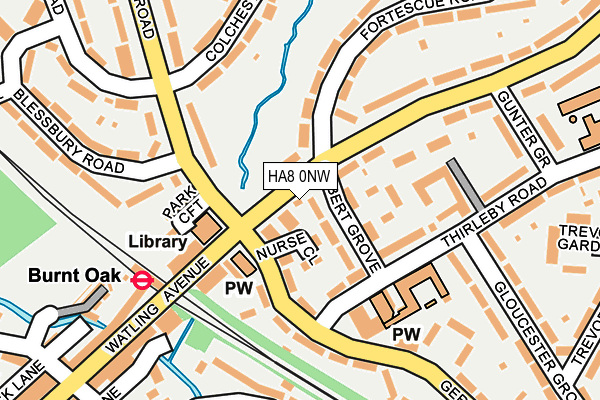 HA8 0NW map - OS OpenMap – Local (Ordnance Survey)