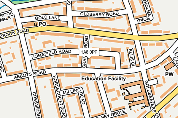 HA8 0PP map - OS OpenMap – Local (Ordnance Survey)