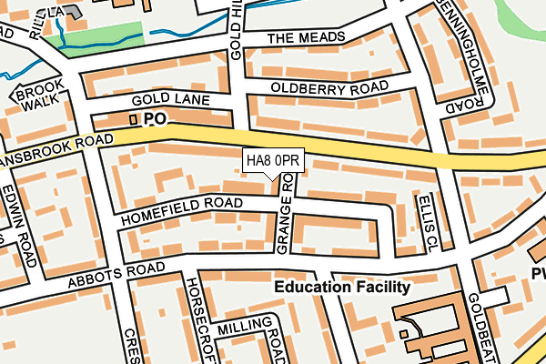 HA8 0PR map - OS OpenMap – Local (Ordnance Survey)