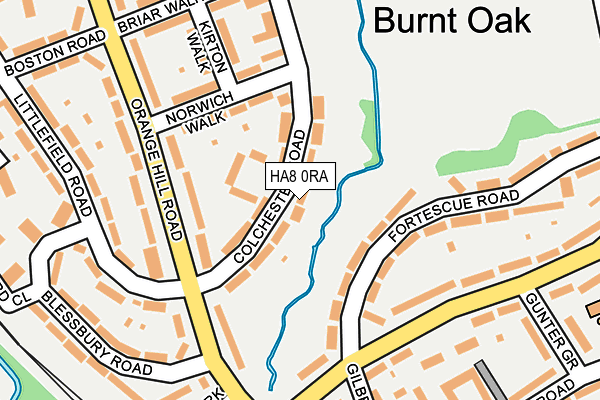 HA8 0RA map - OS OpenMap – Local (Ordnance Survey)