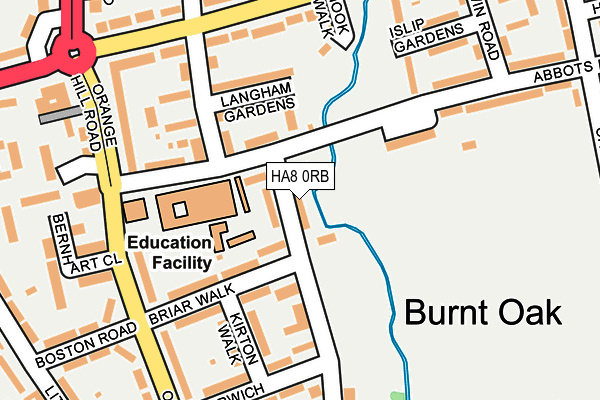 HA8 0RB map - OS OpenMap – Local (Ordnance Survey)