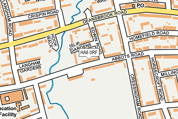 HA8 0RF map - OS OpenMap – Local (Ordnance Survey)