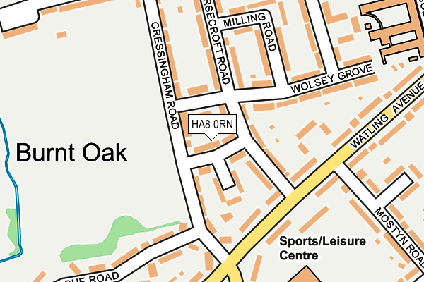 HA8 0RN map - OS OpenMap – Local (Ordnance Survey)