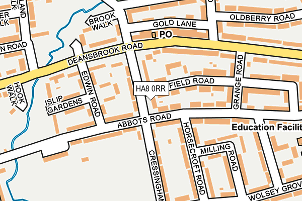 HA8 0RR map - OS OpenMap – Local (Ordnance Survey)
