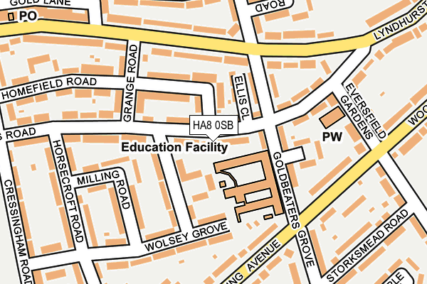 HA8 0SB map - OS OpenMap – Local (Ordnance Survey)