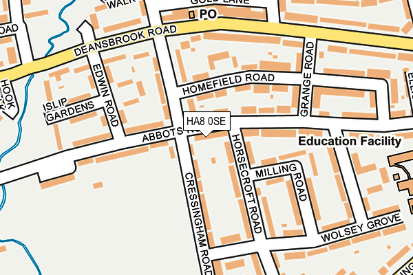 HA8 0SE map - OS OpenMap – Local (Ordnance Survey)