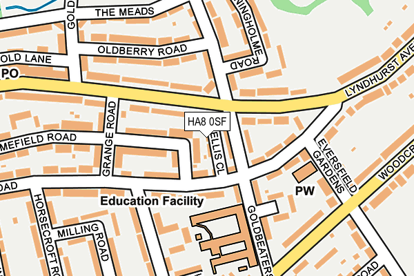 HA8 0SF map - OS OpenMap – Local (Ordnance Survey)