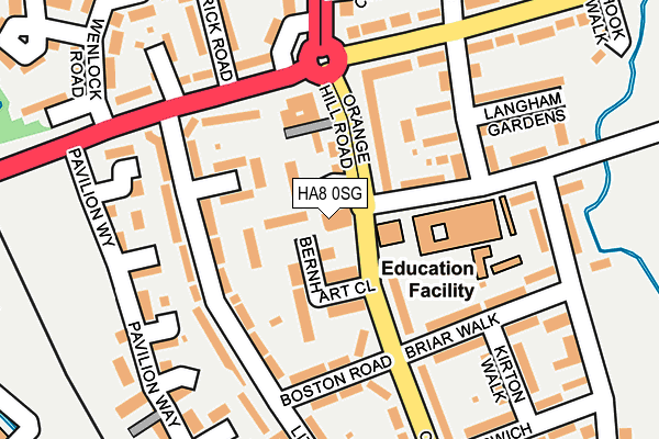 HA8 0SG map - OS OpenMap – Local (Ordnance Survey)