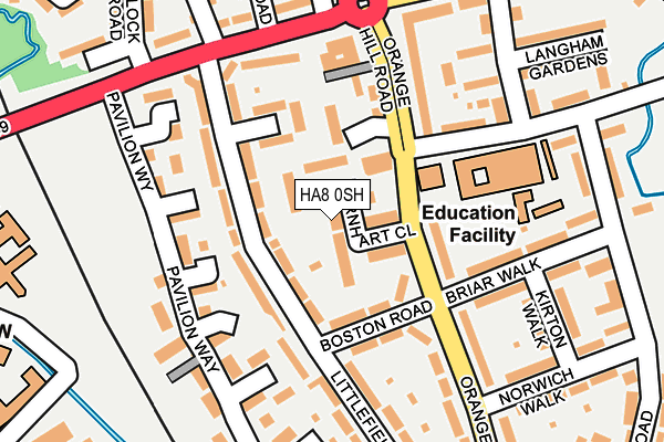 HA8 0SH map - OS OpenMap – Local (Ordnance Survey)