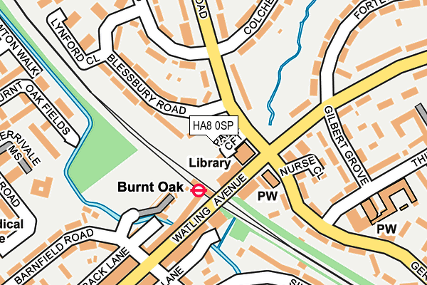 HA8 0SP map - OS OpenMap – Local (Ordnance Survey)