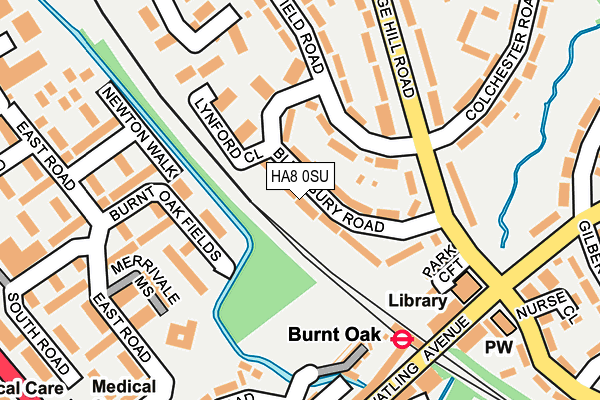 HA8 0SU map - OS OpenMap – Local (Ordnance Survey)