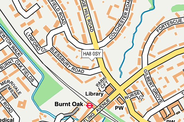 HA8 0SY map - OS OpenMap – Local (Ordnance Survey)