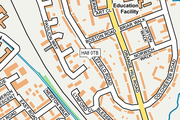 HA8 0TB map - OS OpenMap – Local (Ordnance Survey)