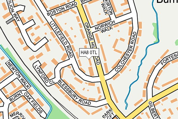HA8 0TL map - OS OpenMap – Local (Ordnance Survey)