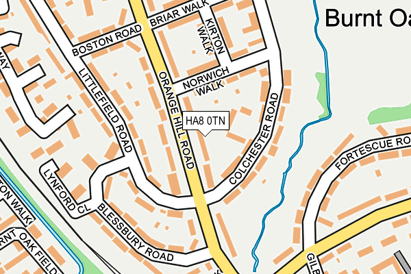 HA8 0TN map - OS OpenMap – Local (Ordnance Survey)