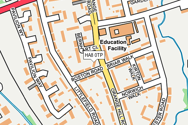 HA8 0TP map - OS OpenMap – Local (Ordnance Survey)
