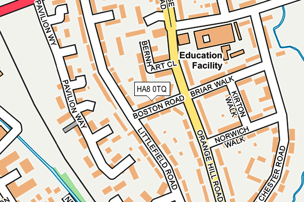 HA8 0TQ map - OS OpenMap – Local (Ordnance Survey)