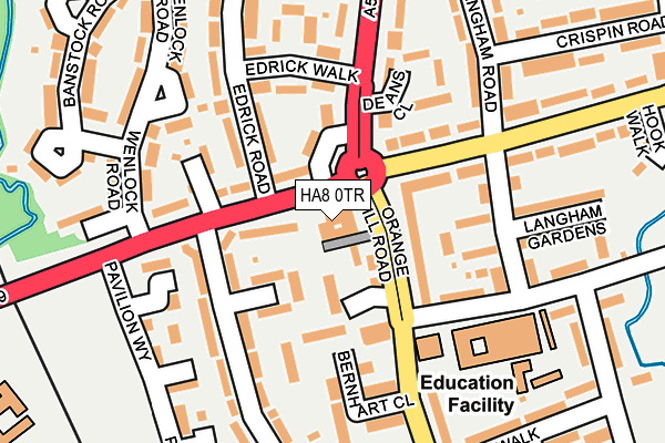 HA8 0TR map - OS OpenMap – Local (Ordnance Survey)