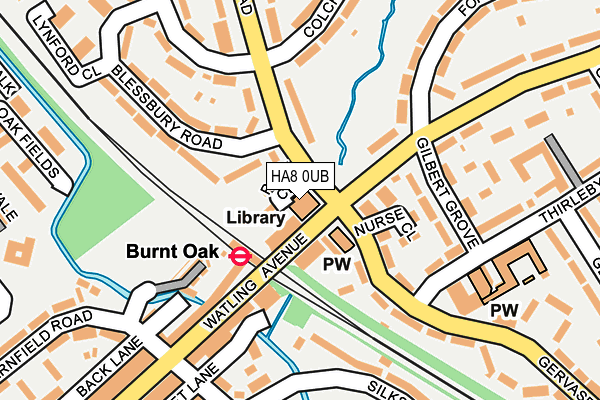 HA8 0UB map - OS OpenMap – Local (Ordnance Survey)
