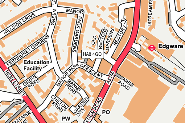 HA8 4GQ map - OS OpenMap – Local (Ordnance Survey)