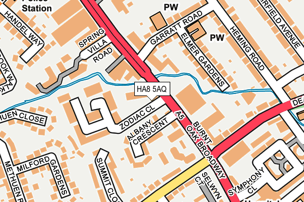 HA8 5AQ map - OS OpenMap – Local (Ordnance Survey)