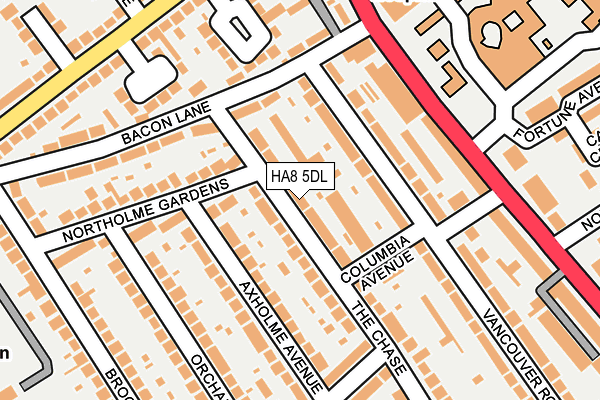 HA8 5DL map - OS OpenMap – Local (Ordnance Survey)