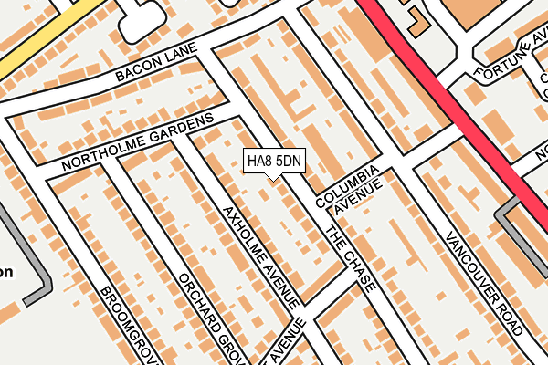 HA8 5DN map - OS OpenMap – Local (Ordnance Survey)