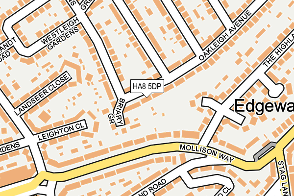 HA8 5DP map - OS OpenMap – Local (Ordnance Survey)