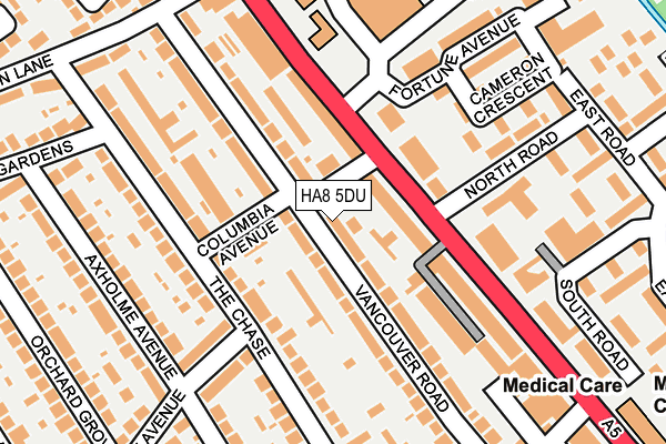 HA8 5DU map - OS OpenMap – Local (Ordnance Survey)