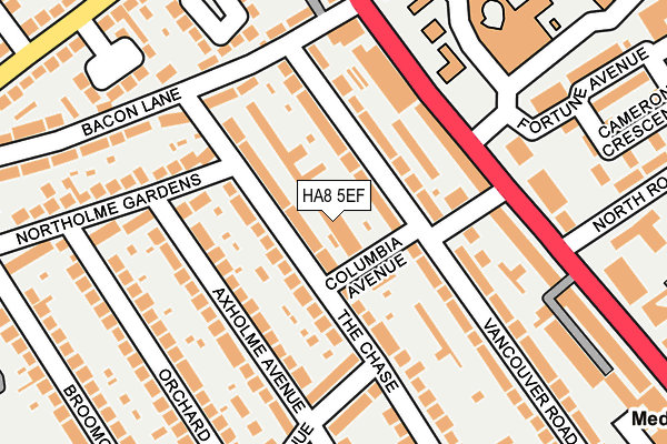 HA8 5EF map - OS OpenMap – Local (Ordnance Survey)