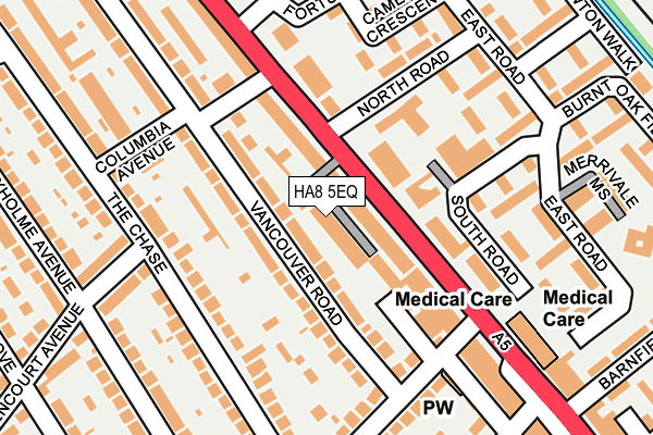 HA8 5EQ map - OS OpenMap – Local (Ordnance Survey)